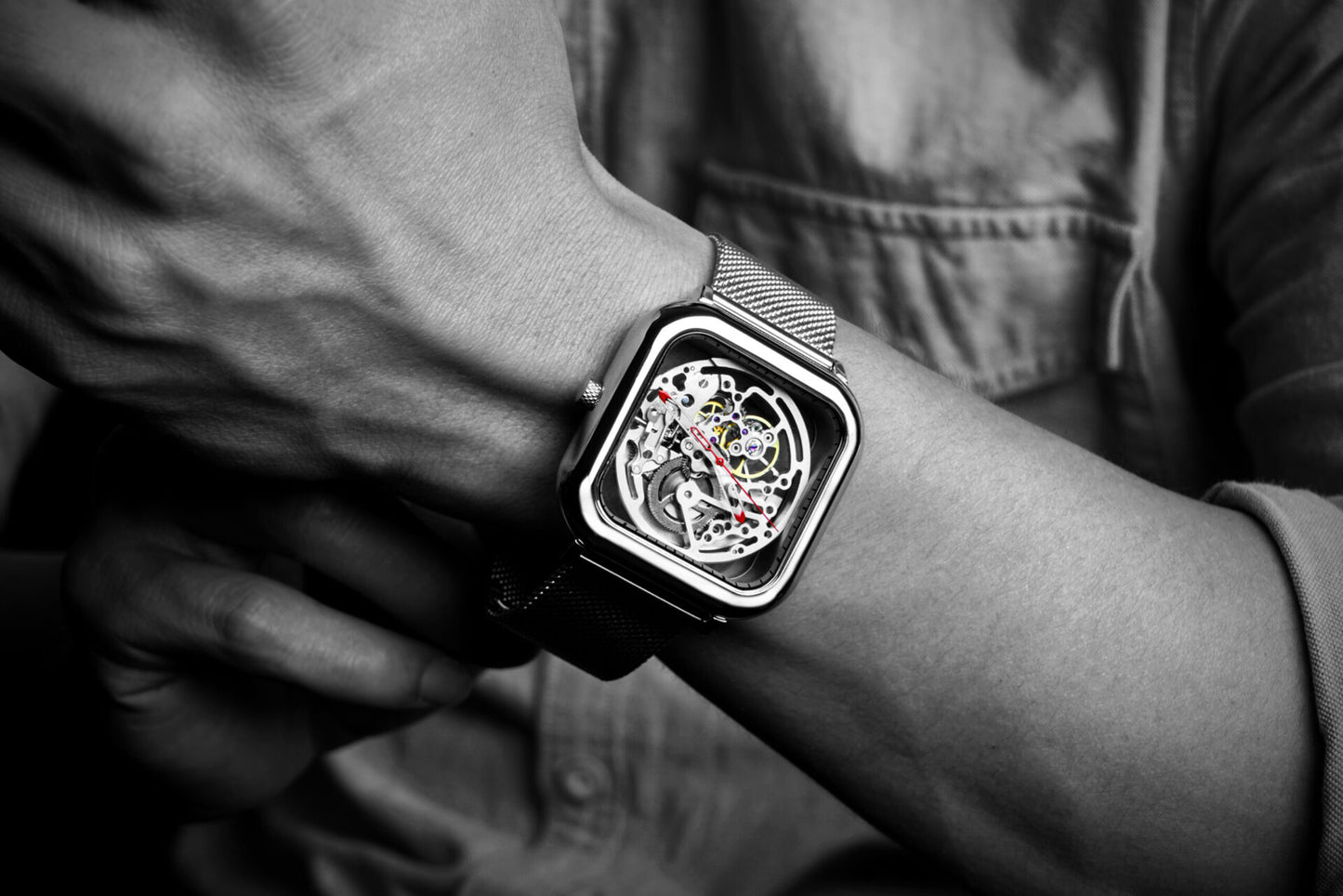 Ciga Design Full Hollow Automatic Mechanical Skeleton Wristwatch