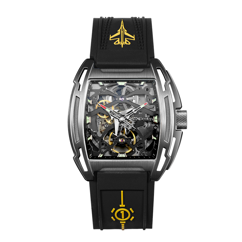 Aircraft Carrier Automatic Mechanical Skeleton Wristwatch