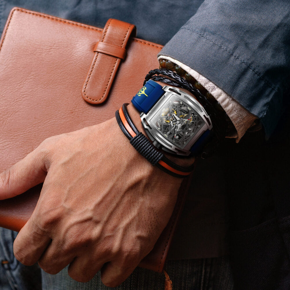 Aircraft Carrier Automatic Mechanical Skeleton Wristwatch