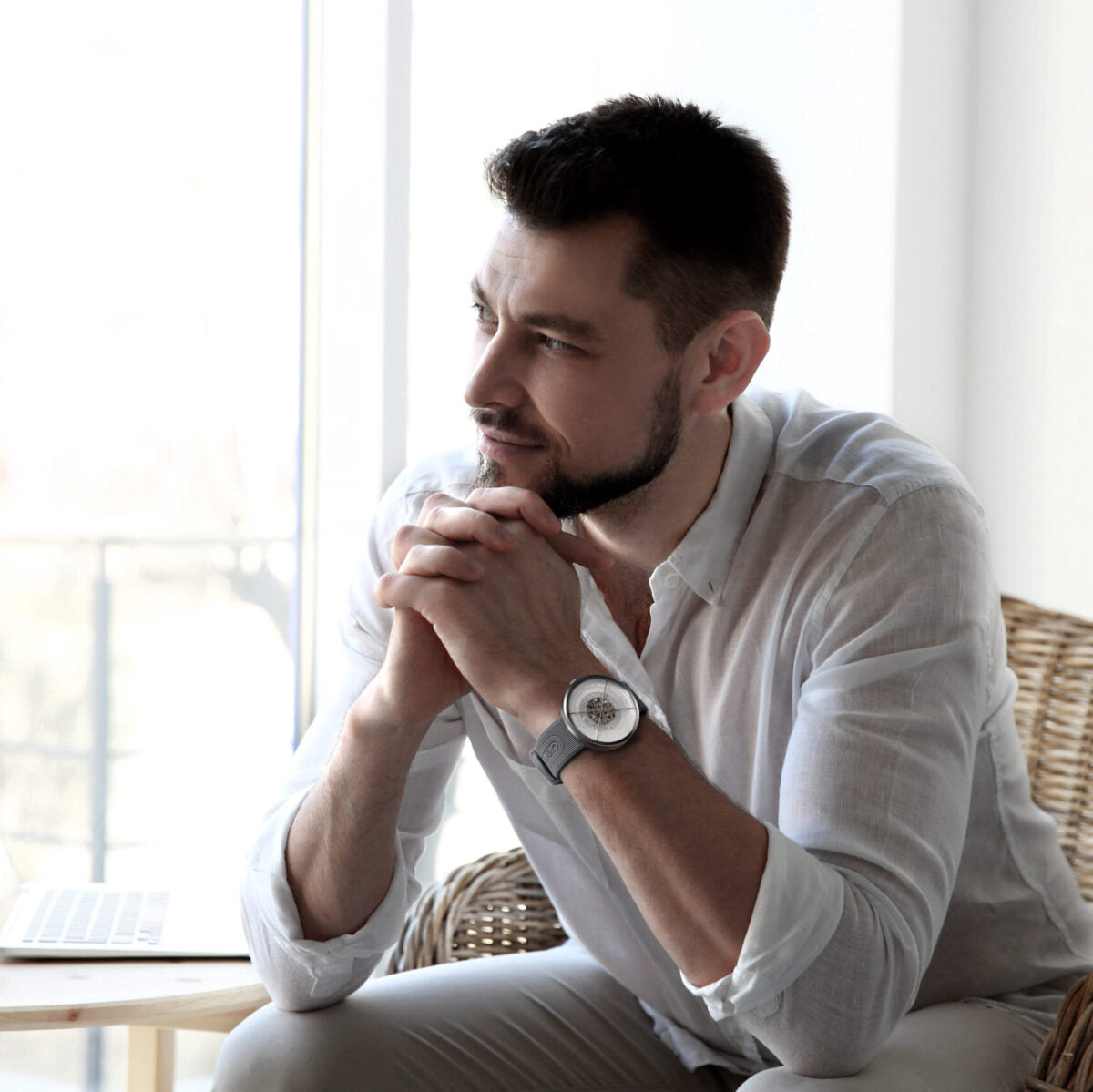J Series Zen Automatic Mechanical Skeleton Wristwatch