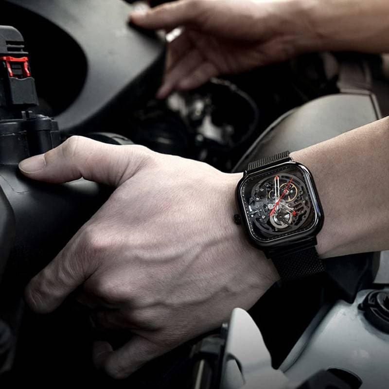 Ciga Design Full Hollow Automatic Mechanical Skeleton Wristwatch