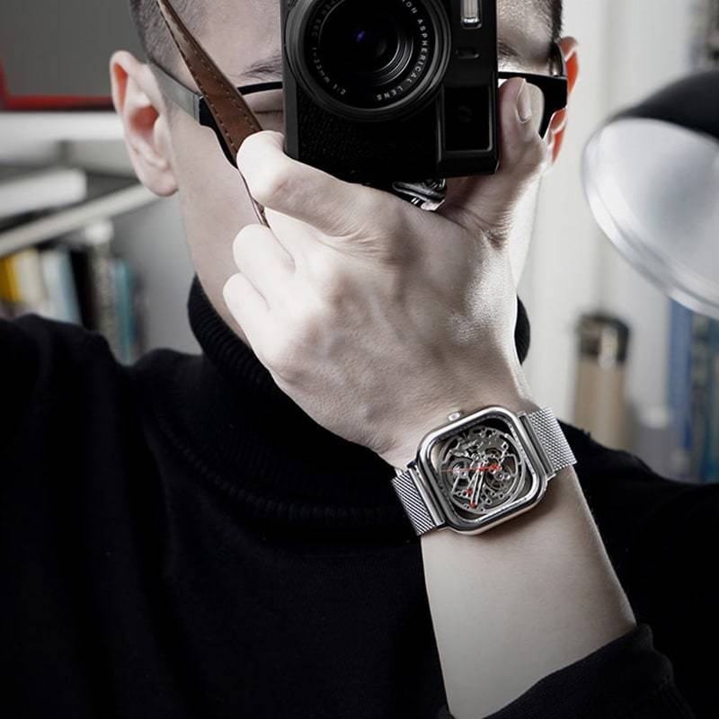 Ciga Design Full Hollow Automatic Mechanical Skeleton Wristwatch