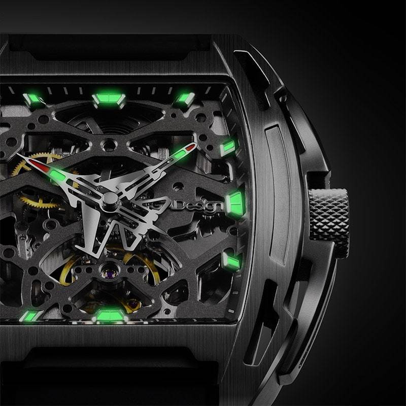 Aircraft Carrier Automatic Mechanical Skeleton Wristwatch