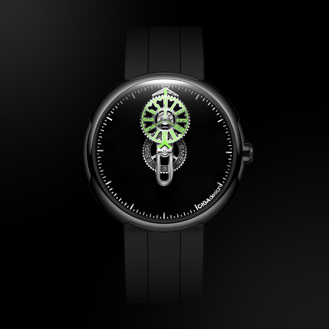 CIGA design AUTOMATIC WANDERING HOUR WATCH · TIME CIPHER