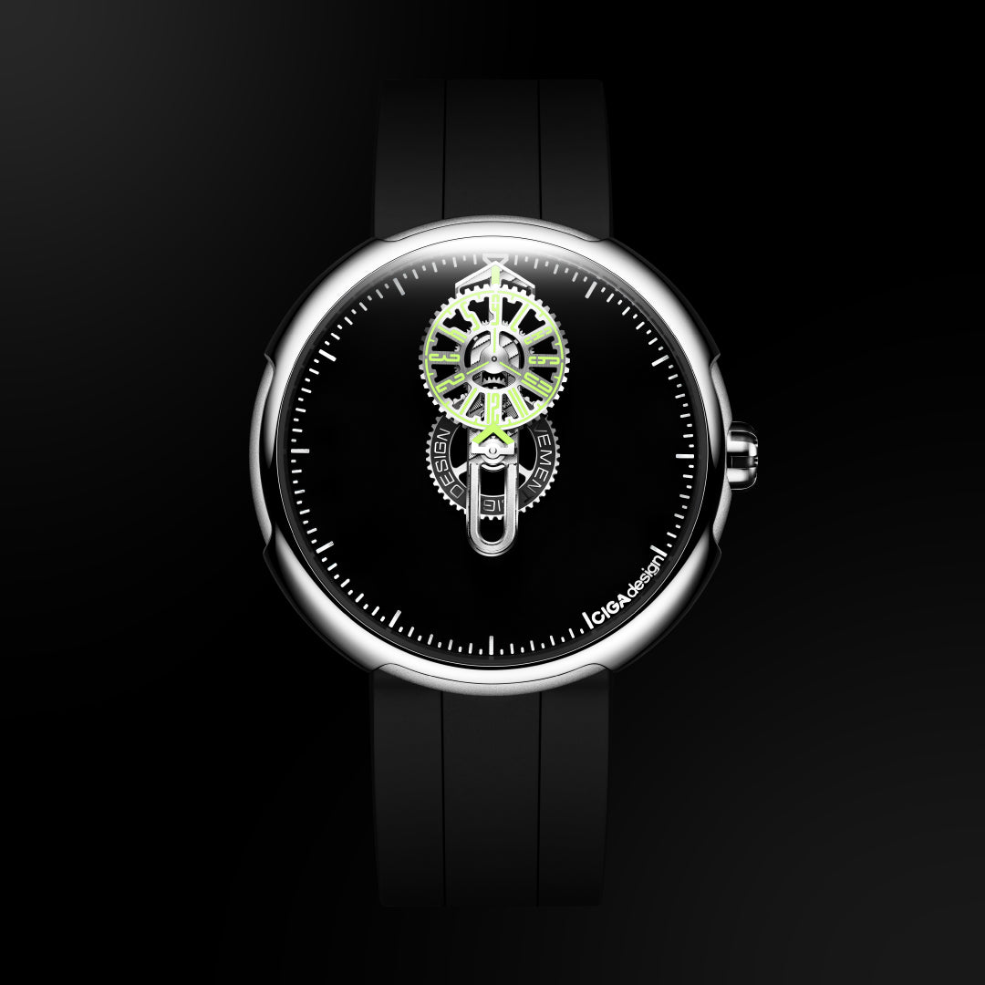 CIGA design AUTOMATIC WANDERING HOUR WATCH · TIME CIPHER