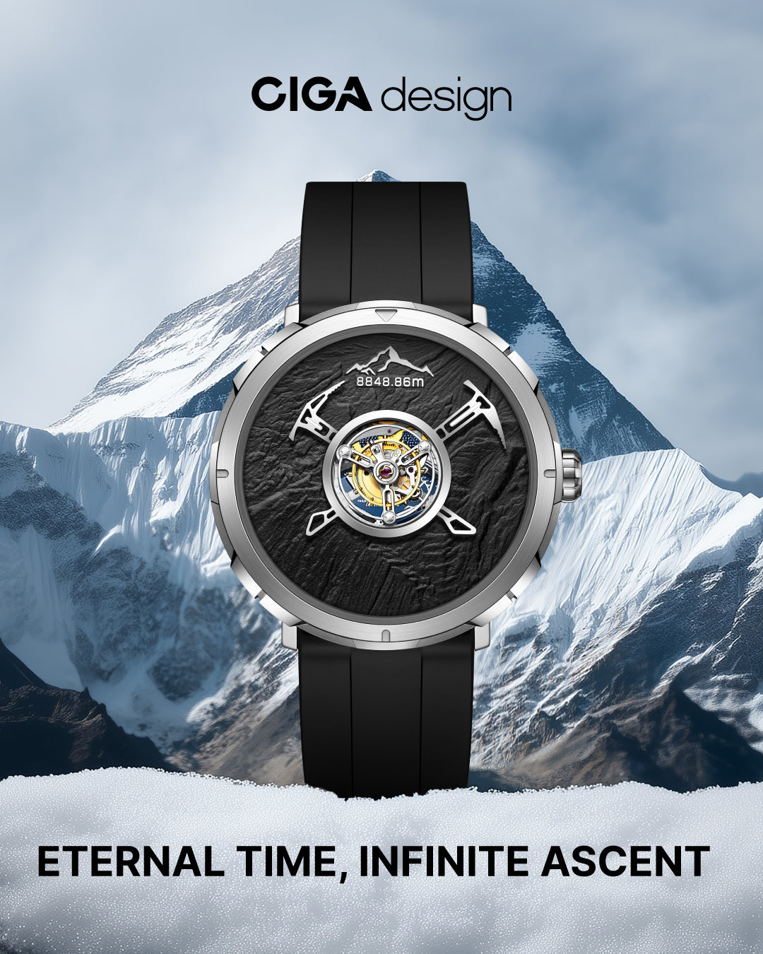 CIGA design Central Tourbillon Watch · Everest Summit