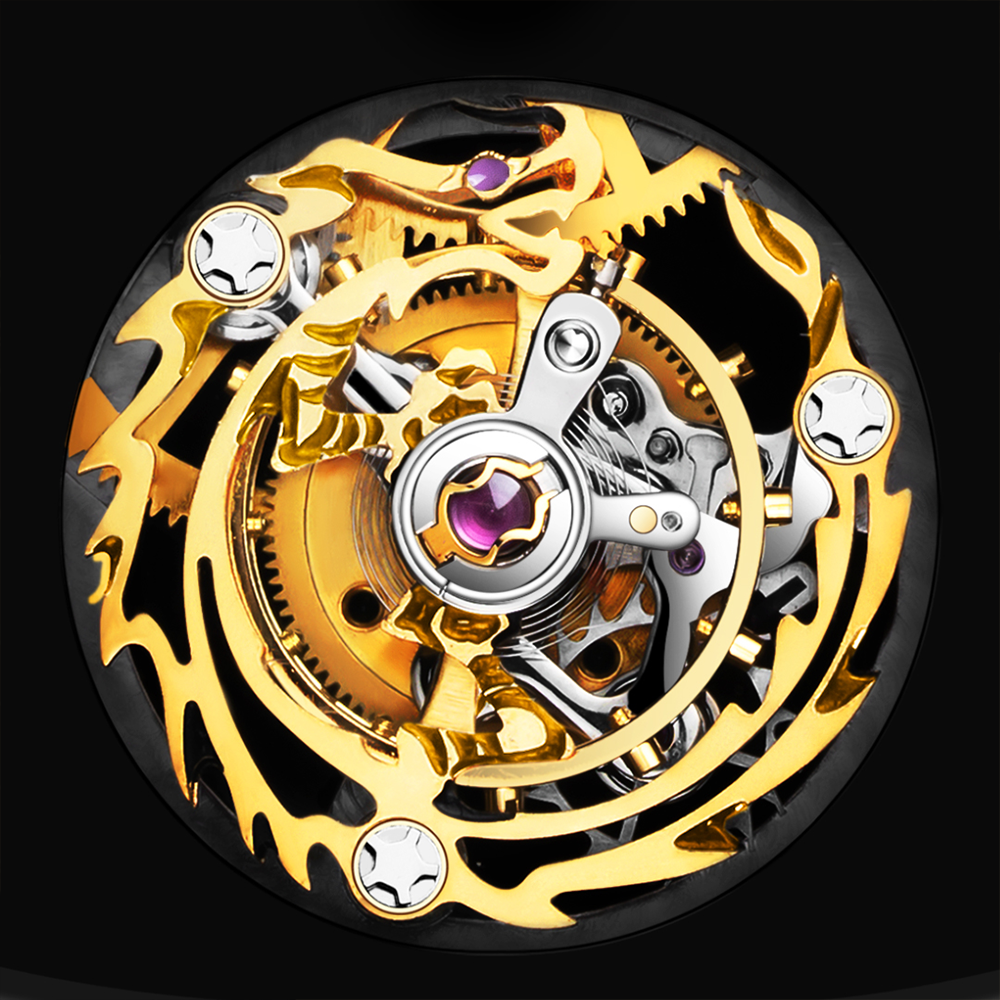CIGA design Mechanical Watch Tourbillon Chinese Zodiac The Year of Dragon