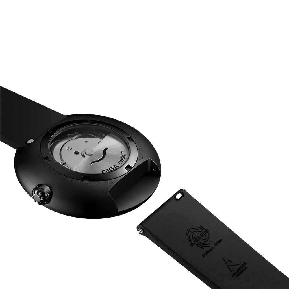 CIGA design x Label Noir Automatic Watch Blue Planet II · Black Star Edition