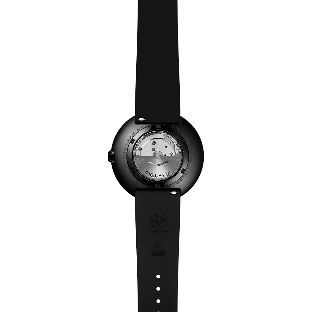 CIGA design x Label Noir Automatic Watch Blue Planet II · Black Star Edition