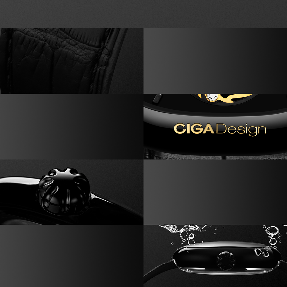 CIGA design Mechanical Watch Tourbillon Chinese Zodiac The Year of Dragon