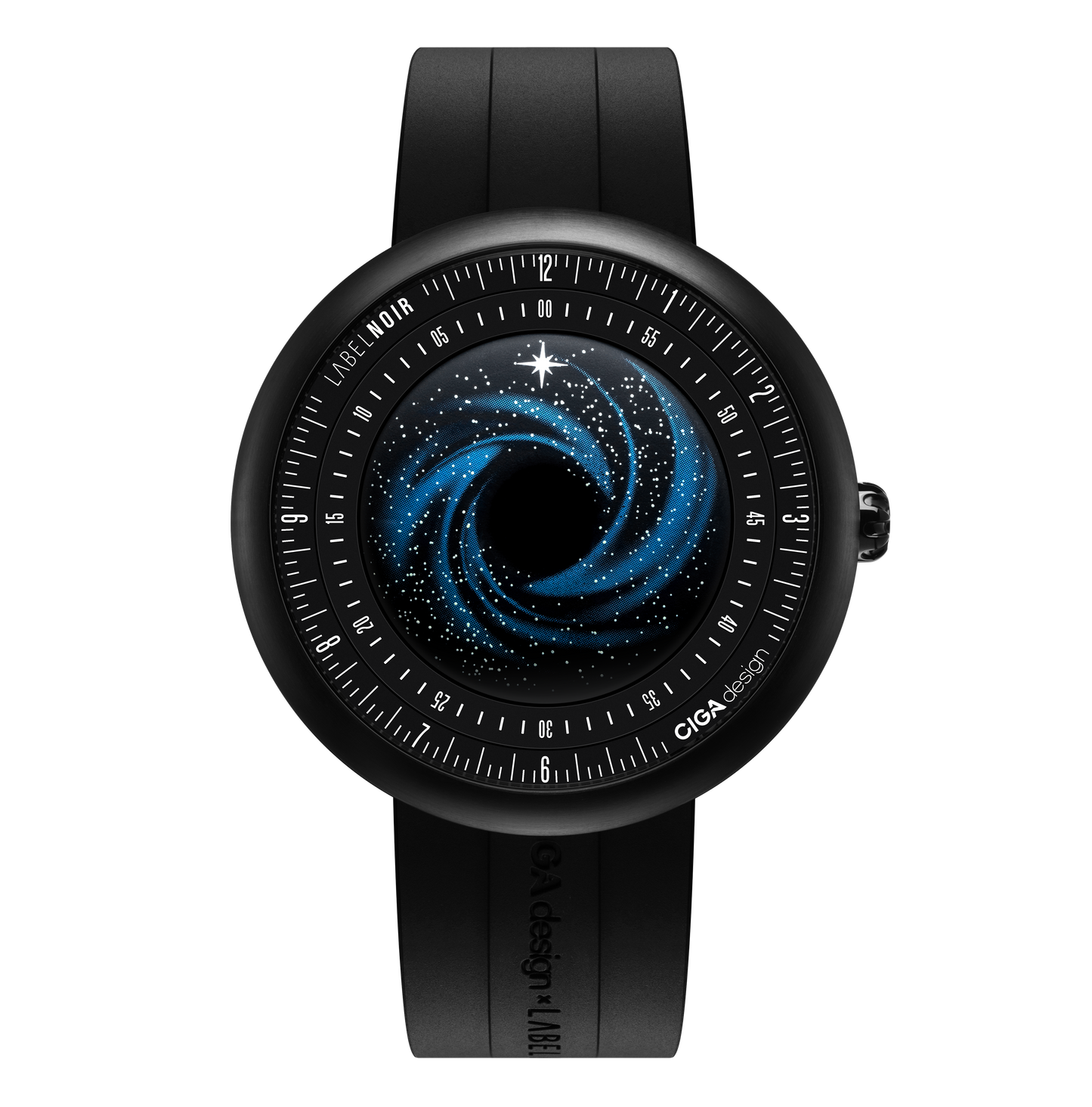 CIGA design x Label Noir Automatic Watch Blue Planet II · Black Star Edition