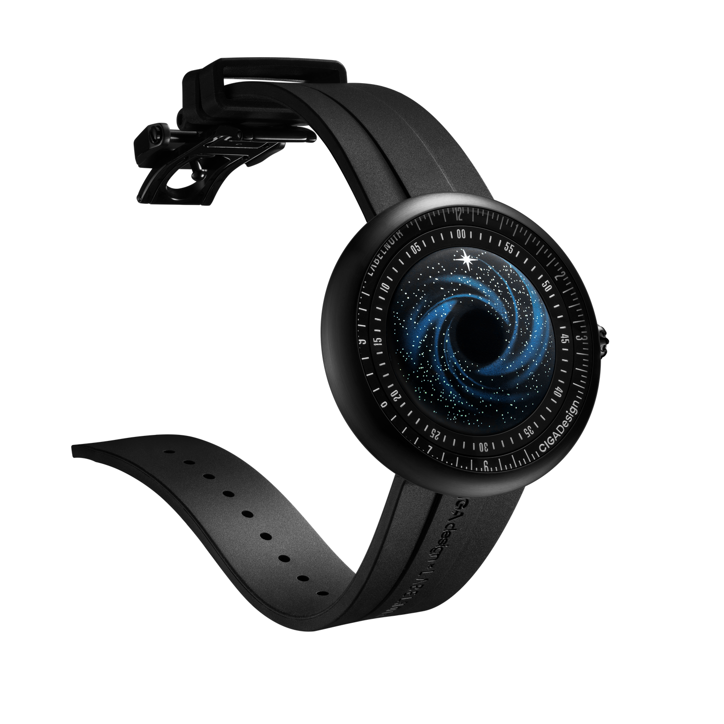 CIGA design x Label Noir Automatic Watch Blue Planet II · Black Star Edition