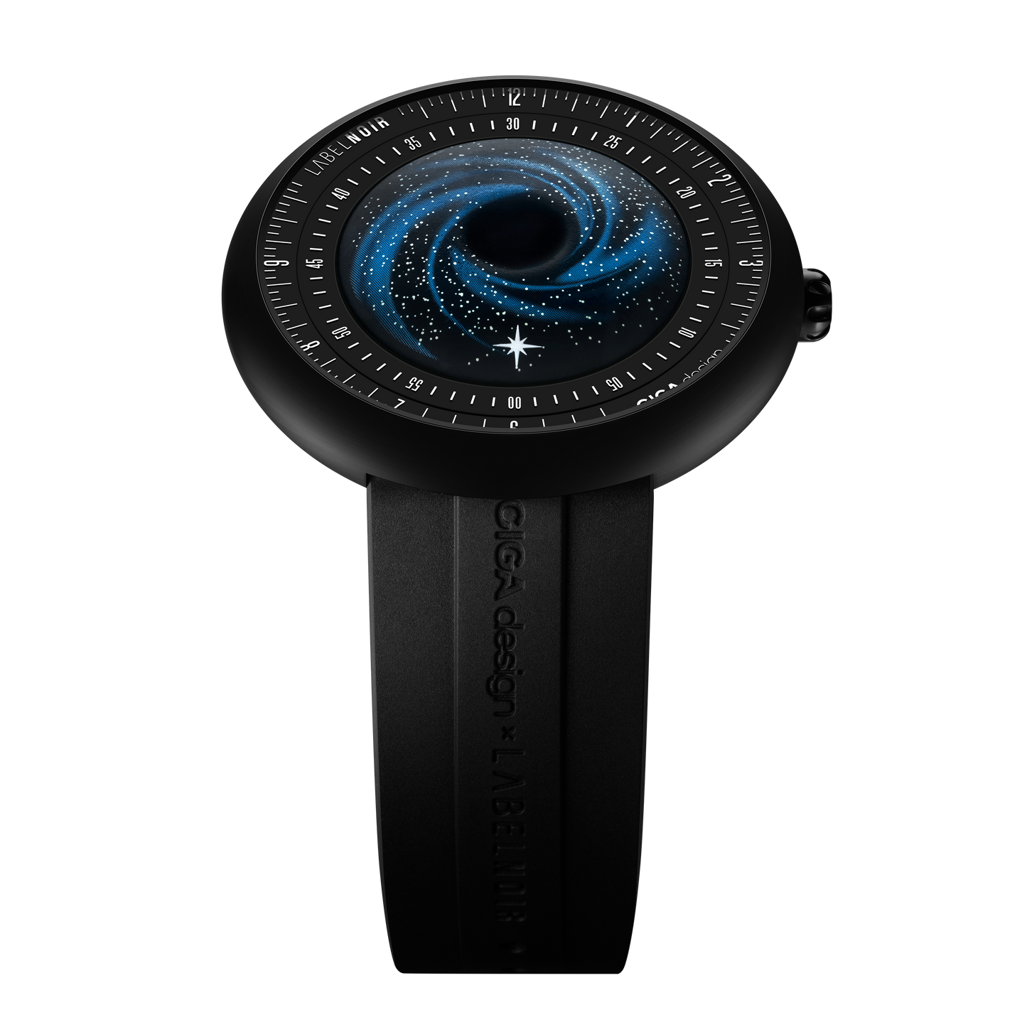 CIGA design x Label Noir Automatic Watch Blue Planet II · Black Star Edition