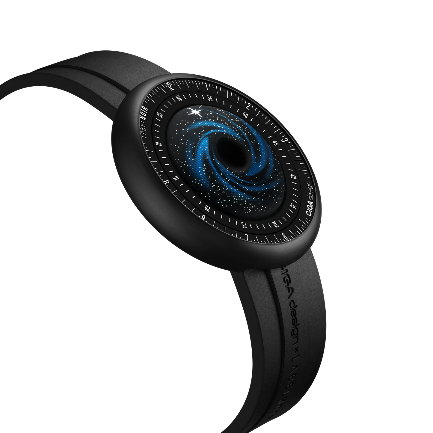 CIGA design x Label Noir Automatic Watch Blue Planet II · Black Star Edition